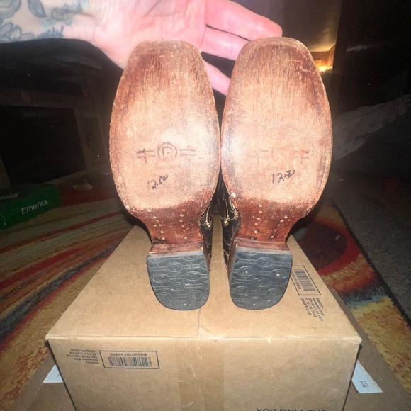 Circle G Leather Dragonfly Embroidered Western Cowgirl Square Toe Boots Size 6 - Picture 9 of 11